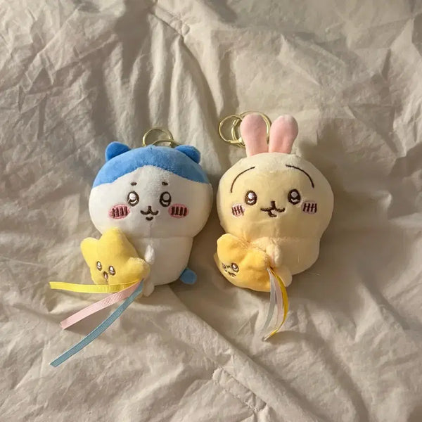 [BUNJANG] Monchichi Hachiware Usagi Star Keychain Plush Set / (새상품) 먼작귀 하치와레, 우사기 별 키링 인형 세트