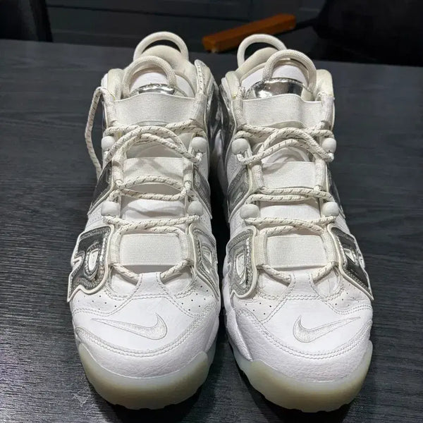 [BUNJANG] Nike Air More Uptempo Chrome White Men's Size 275 (US Women's 9.5) / 나이키 업템포 크롬화이트 275