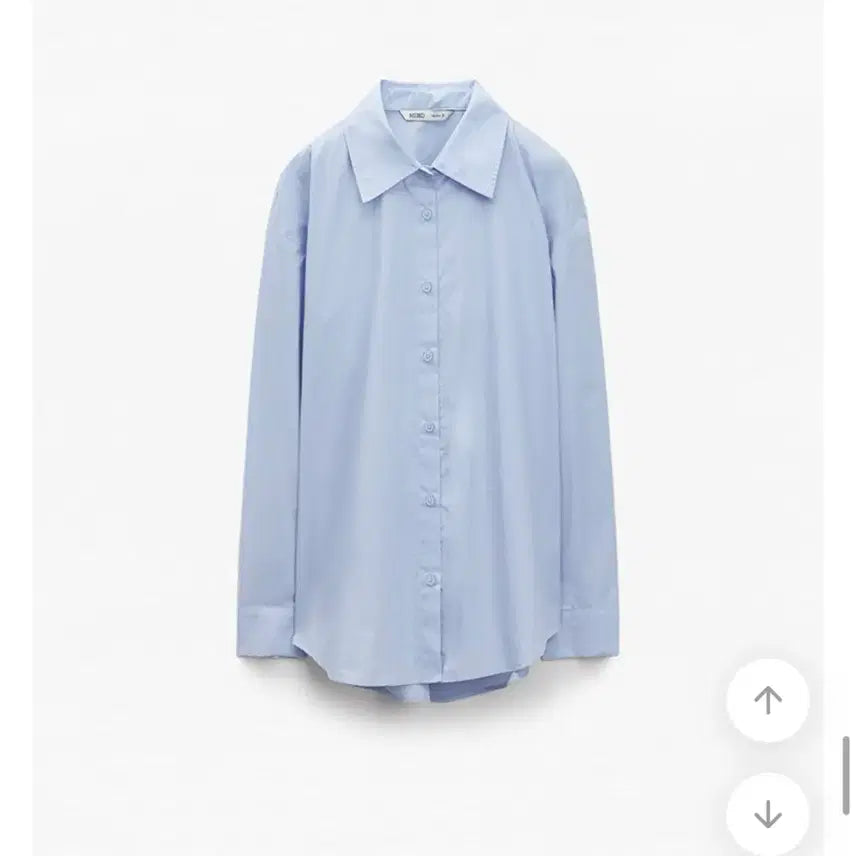 [BUNJANG] Mixxo Basic Semi Oversized Fit Shirt Blue S / 미쏘 베이직 세미 오버핏 셔츠 블루 S