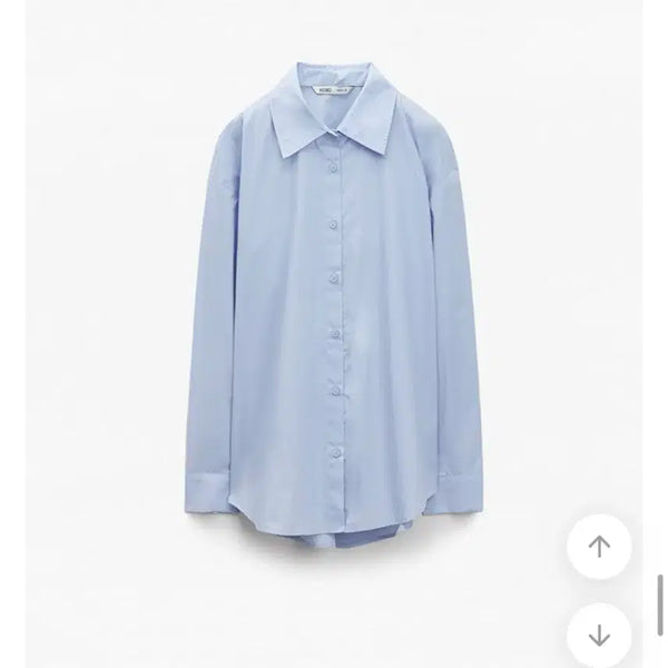 [BUNJANG] Mixxo Basic Semi Oversized Fit Shirt Blue S / 미쏘 베이직 세미 오버핏 셔츠 블루 S