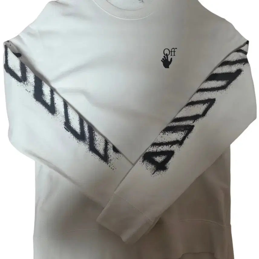 [BUNJANG] Off-White Spray Marker Arrow Sweatshirt White XL / [XL/S급] 오프화이트 스프레이 마커 애로우 맨투맨 화이트