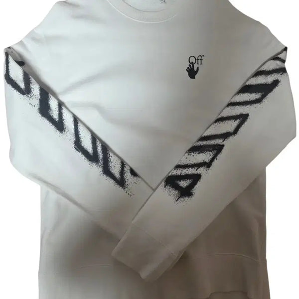 [BUNJANG] Off-White Spray Marker Arrow Sweatshirt White XL / [XL/S급] 오프화이트 스프레이 마커 애로우 맨투맨 화이트