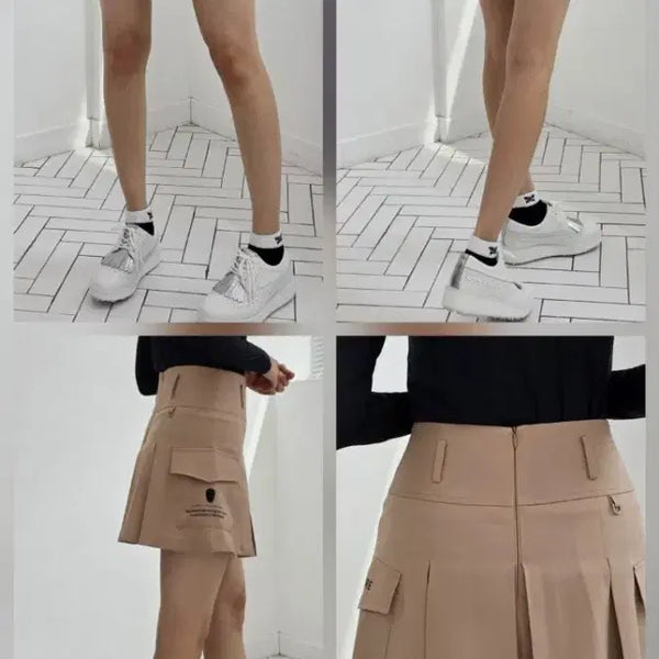 [BUNJANG] Amazingcree Women's Air Cargo Pleats Skirt / 어메이징크리 여성 에어 카고 플리츠 스커트