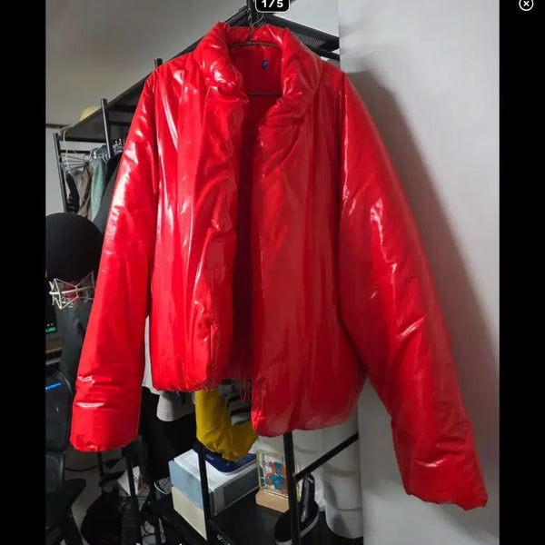 [BUNJANG] Yeezy Gap Red Puffer Jacket / yzy gap 이지 갭 패딩 레드 유광