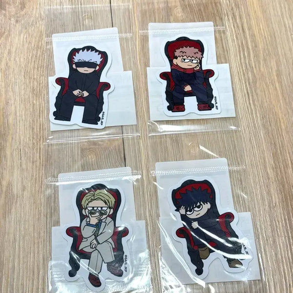 [BUNJANG] Jujutsu Kaisen Jirokori Sticker Set (Gojo, Itadori, Fushiguro, Nanami) - 4 Types / 주술회전 지로리 스티커 4종 세트 고죠 이타도리유지 후시구로메구미 나나미