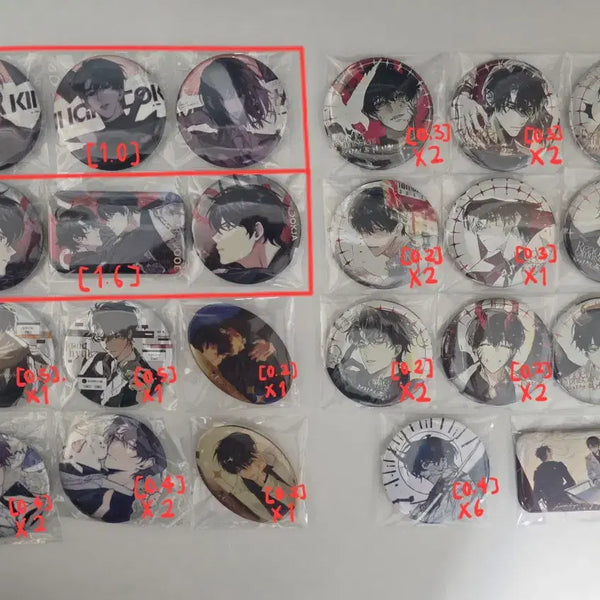 [BUNJANG] Omniscient Reader's Viewpoint Unofficial Button Badges Kim Dokja Yoo Joonghyuk / 전독시 비공식 캔뱃지 김독자 유중혁 사각 원형 전지적 독자 시점