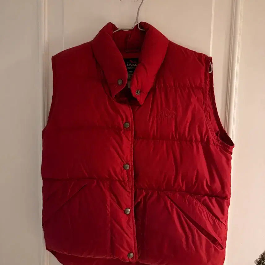 [BUNJANG] LL Bean 00s Vest Red Small Logo / 00s 엘엘빈 패딩 베스트