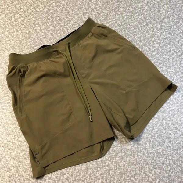 [BUNJANG] Lululemon Men's Shorts Olive Green Size L / 룰루레몬 남성 쇼츠 남자 올리브 반바지 L 운동복 휴가룩 여행룩