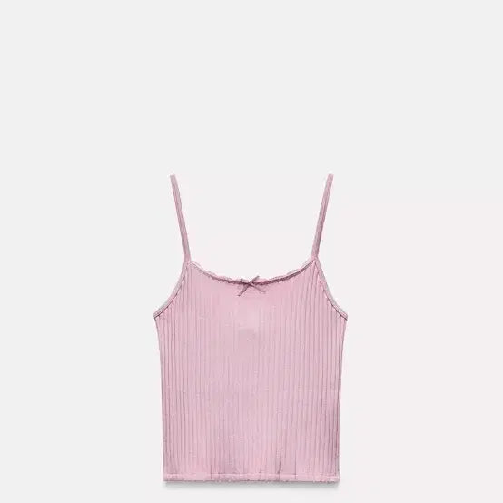 [BUNJANG] Zara Ribbed Seamless Crop Top / 자라 리본 리브드 심리스 크롭 탑