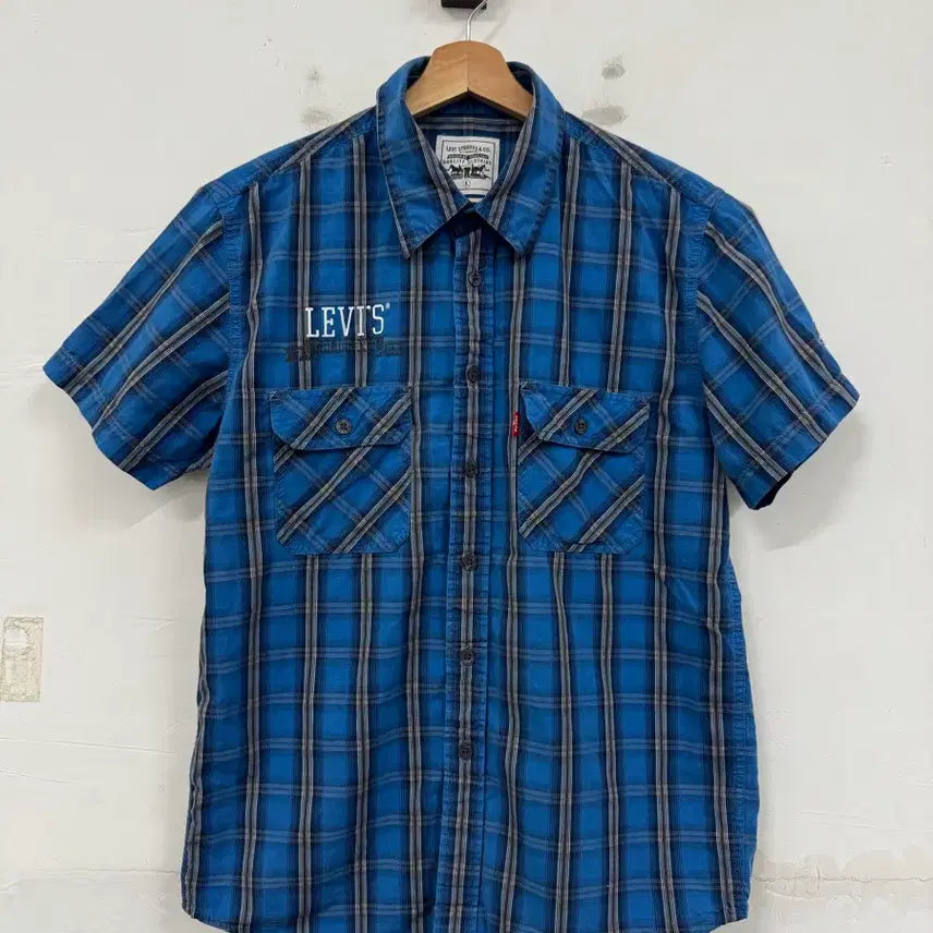 [BUNJANG] Levi's Western Short Sleeve Checkered Shirt / (L)리바이스 웨스턴 반팔 체크셔츠