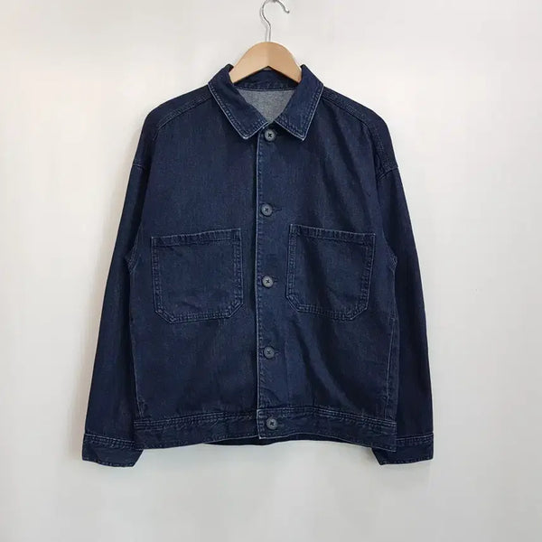 [BUNJANG] Uniqlo Denim Oversized Boxy Long Sleeve Jean Jacket M / 유니클로 진청 데님 오버핏 박시 긴팔 청 자켓 남M Q206