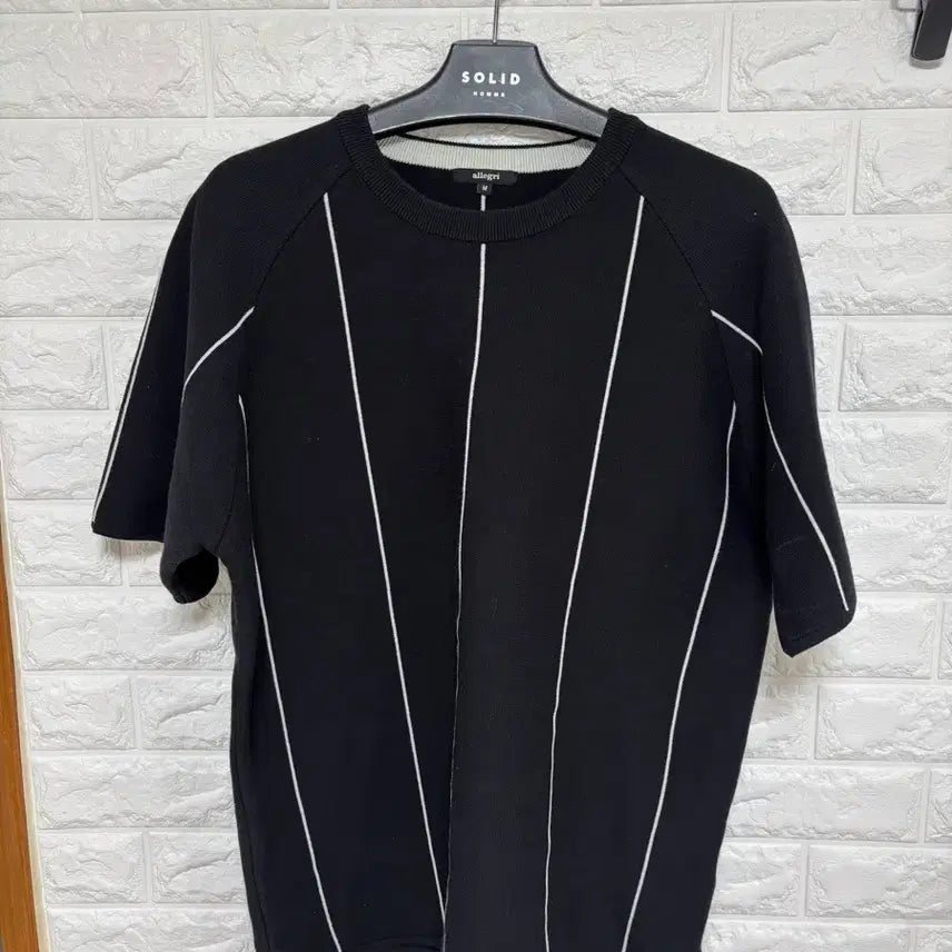 [BUNJANG] Allegri Oversized Fit Short Sleeve Knit T-Shirt / allegri 알레그리 오버핏 반팔 스판 니트