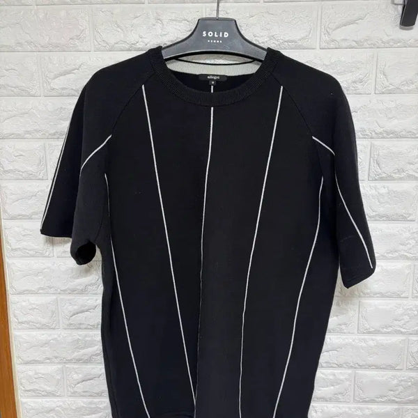 [BUNJANG] Allegri Oversized Fit Short Sleeve Knit T-Shirt / allegri 알레그리 오버핏 반팔 스판 니트