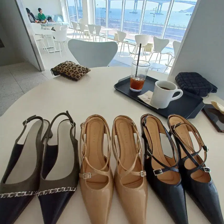 [BUNJANG] Stiletto Slingback Heels Sandals (Size 240) / 스텔레토 슬링백 힐. 샌달.신발(240)팔로우특가