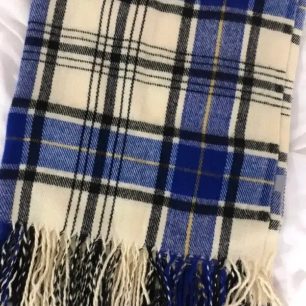 [BUNJANG] Check Muffler Scarf - Cool Blue / [새상품] 쿨톤 찰떡템 체크 머플러 목도리 - 쿨블루
