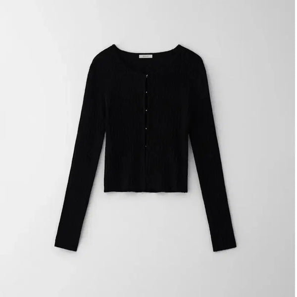 [BUNJANG] Venuet Bia Cardigan Black / 베뉴엣 비아 가디건 블랙