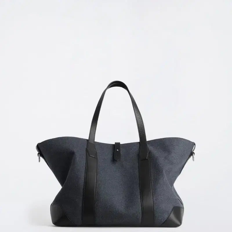 [BUNJANG] COS Weekend Tote Bag Wool Navy / COS 코스 위켄더 토트백 울 네이비