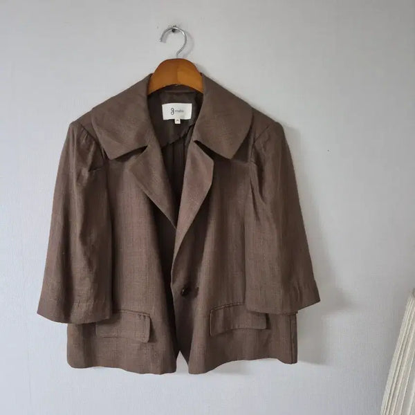 [BUNJANG] G Studio Brown Half Jacket - Size M / [g studio] 브라운 하프 자켓 M