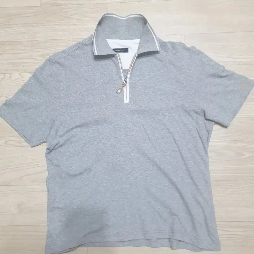 [BUNJANG] Zegna Sport Grey Short Sleeve Polo T-Shirt / 제냐스포츠 그레이 반팔 카라 티셔츠
