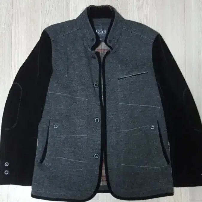 [BUNJANG] Hugo Boss Wool & Velvet Combination Jacket / HUGO BOSS 모직@벨벳자켓