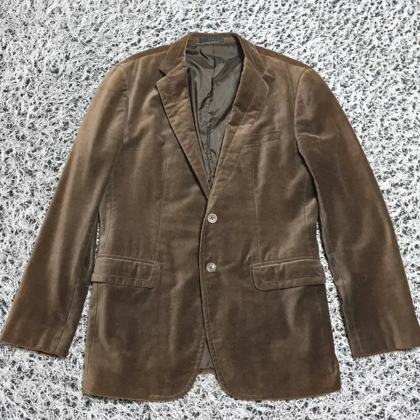 [BUNJANG] TIME Choco Brown Velvet Jacket / TIME 쵸코브라운 벨벳 자켓