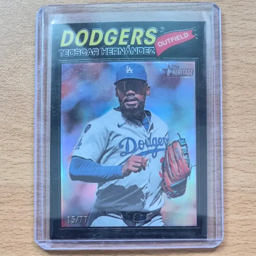 [BUNJANG] MLB 2026 Topps Heritage Teoscar Hernandez #77 Black Refractor Limited Edition / MLB 2026 탑스 헤리티지 LA다저스 테오스카 에르난데스 77한정블랙