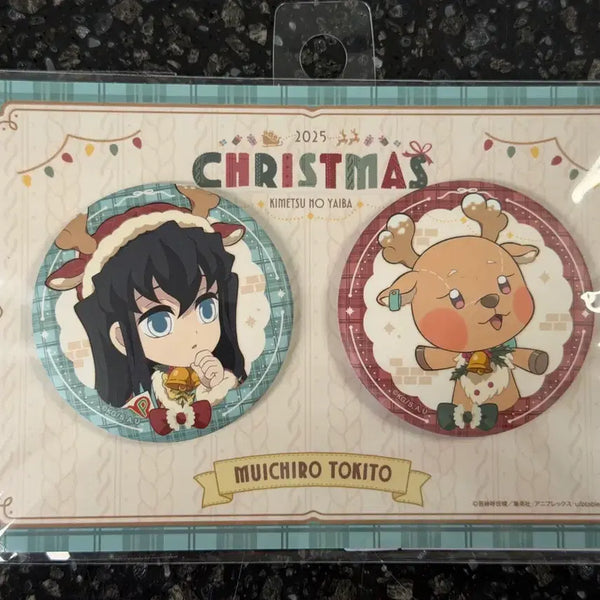 [BUNJANG] Demon Slayer Muichiro Christmas Badge Set 2025 / 귀멸의칼날 무이치로 2025크리스마스 뱃지