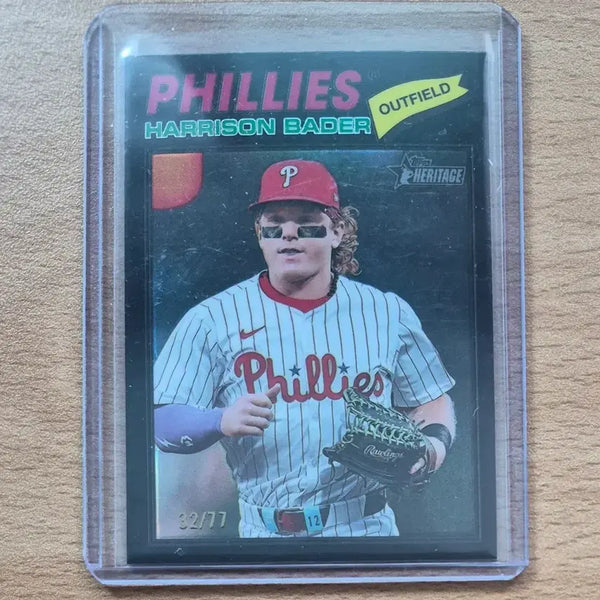 [BUNJANG] MLB 2026 Topps Heritage Harrison Bader 77-Limited Black Refractor Card / MLB 2026 탑스 헤리티지 필라델피아 해리슨 베이더 77한정 블랙카드