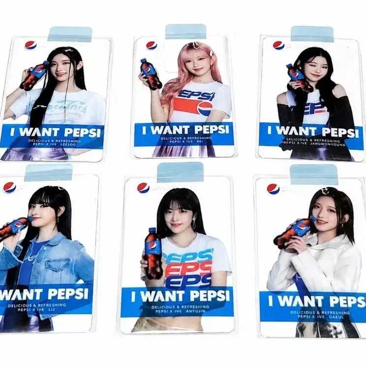 [BUNJANG] IVE Pepsi Transparent Photocard Set (6 Types) / 아이브 IVE 펩시 투명 포토카드 6종