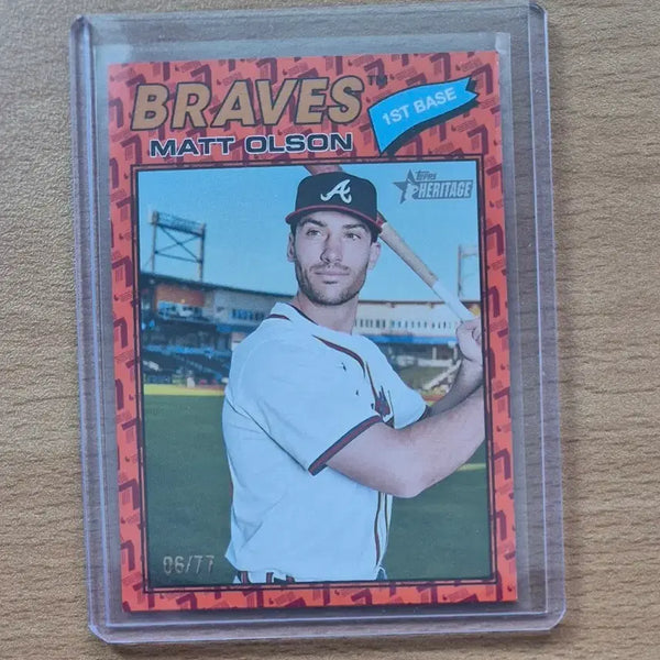 [BUNJANG] MLB 2026 Topps Heritage Matt Olson Atlanta Braves #77 Orange Parallel / MLB 2026 탑스 헤리티지 애틀란타 맷 올슨 77한정 오렌지카드