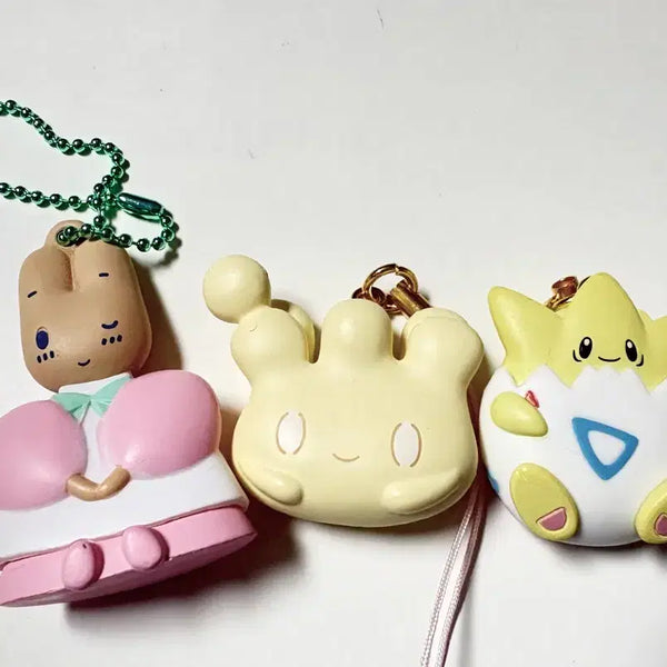 [BUNJANG] Pokemon Togepi, Marill, Sanrio Marron Cream Figure Bundle / 키링 가챠 피규어 포켓몬납작마스코트 토게피 마빌크 산리오 마론 크림 일괄