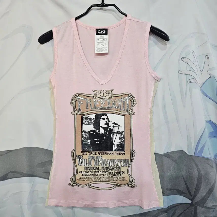 [BUNJANG] Dolce & Gabbana Pink Sleeveless Top L / D&G 돌체앤가바나  핑크 슬리브리스