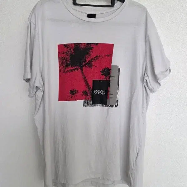 [BUNJANG] H&M Palm Tree Graphic T-Shirt XL / H&M 화이트 팜트리 반팔티 XL