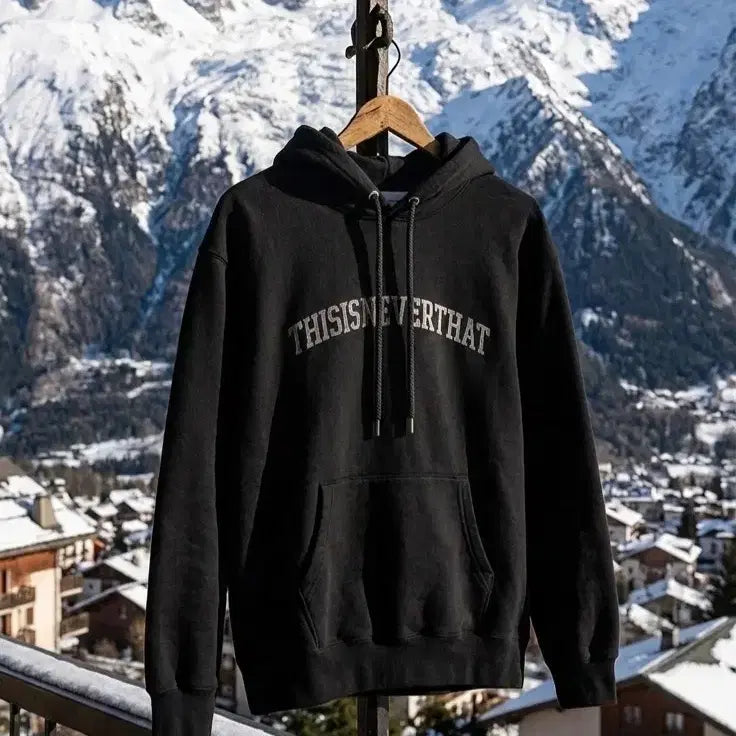 [BUNJANG] Thisisneverthat Arch-Logo Hoodie Black / [70%할인] 디스이즈네버댓 후드티 Black 새상품