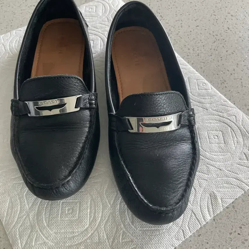 [BUNJANG] Coach Black Leather Loafers / 코치 블랙 로퍼240사이즈
