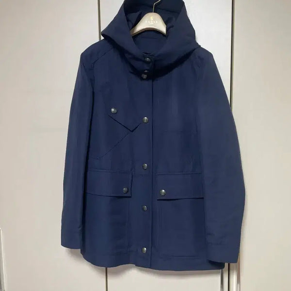 [BUNJANG] Belstaff Navy Hooded Jacket (Women's Size 38) / Belstaff 벨스타프 여성 네이비 후드 자켓 38 (55)