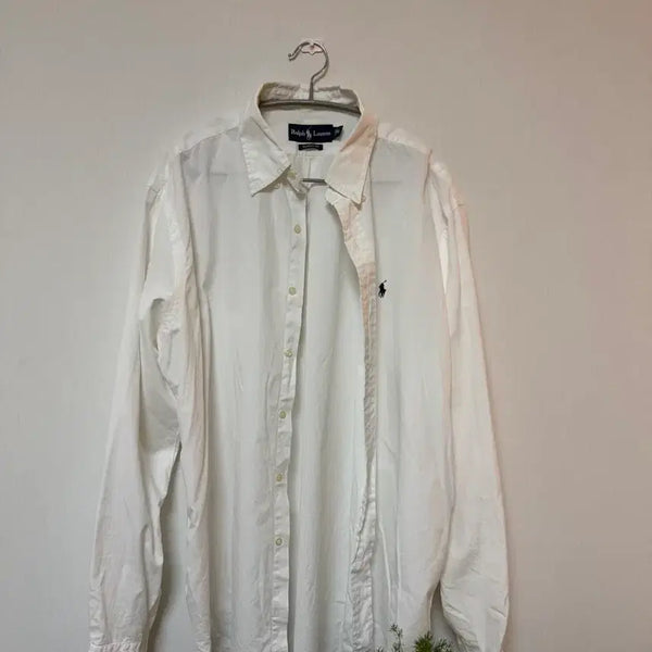 [BUNJANG] Polo Ralph Lauren White Overshirt / 폴로랄트로렌 오버셔츠