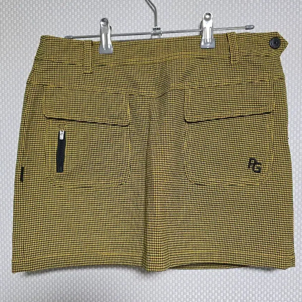 [BUNJANG] PEARLY GATES Yellow Check Golf Skirt / 파리게이츠 골프 치마