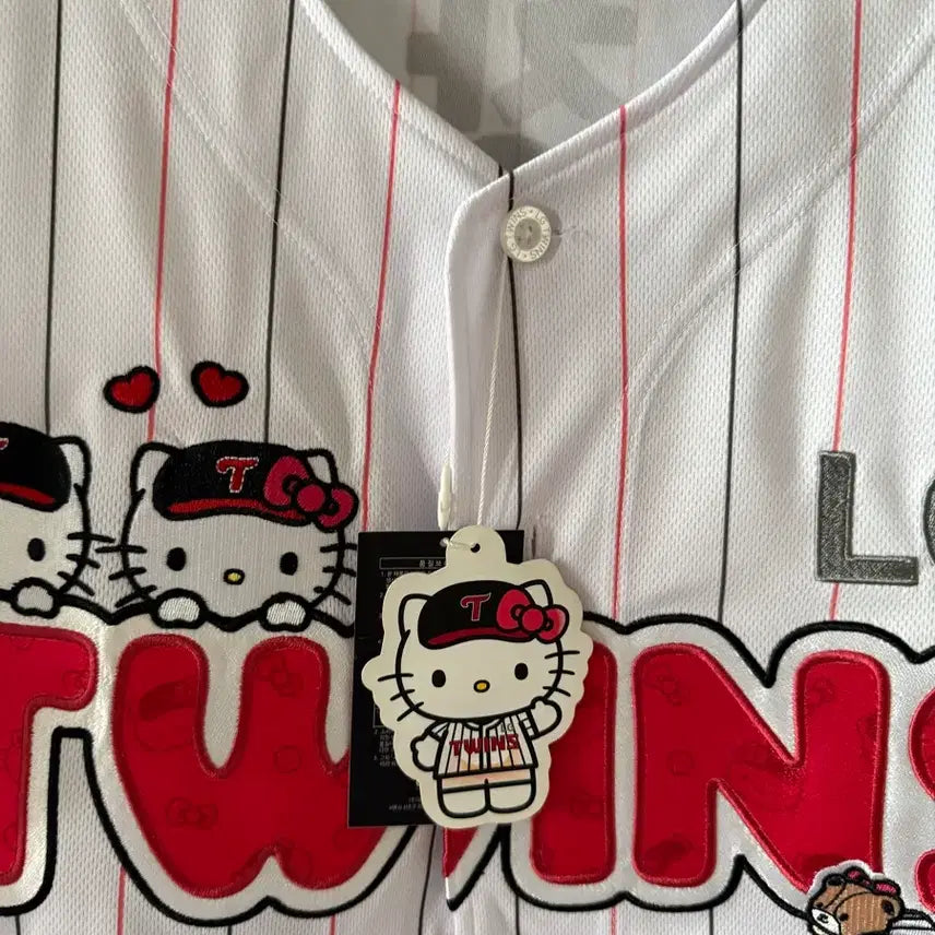 [BUNJANG] LG Twins Hong Chang-gi Hello Kitty Limited Edition Jersey XL (105) / 홍창기 마킹 엘지 트윈스 키티 유니폼 105 팝니다!