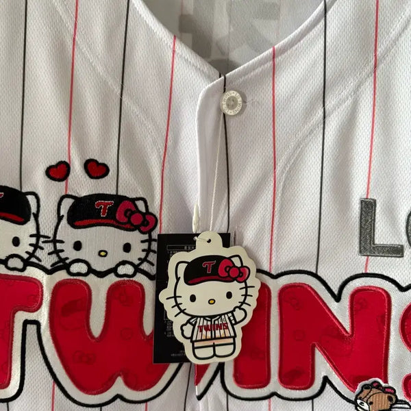 [BUNJANG] LG Twins Hong Chang-gi Hello Kitty Limited Edition Jersey XL (105) / 홍창기 마킹 엘지 트윈스 키티 유니폼 105 팝니다!