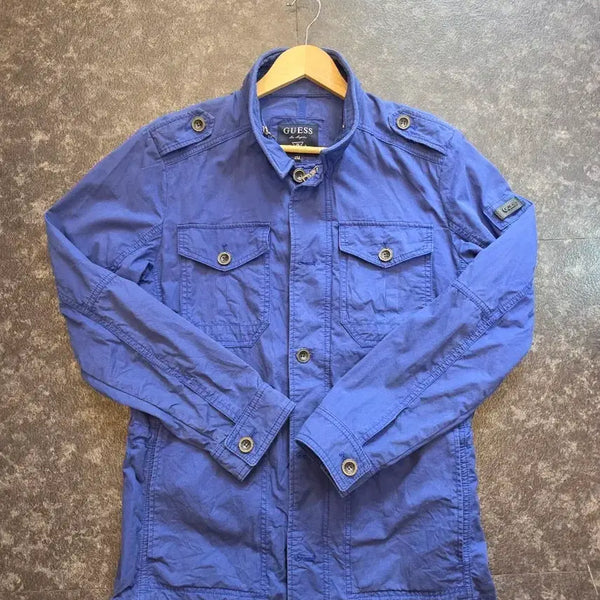 [BUNJANG] Guess Blue Field Jacket / 게스(GUESS)블루 야상 스타일 면 자켓