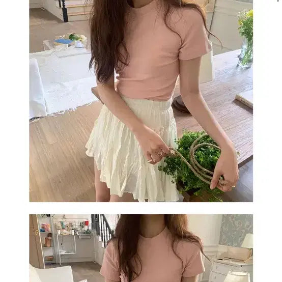 [BUNJANG] Unusually Plain Ribbed Short-Sleeve T-Shirt / 지그재그 에이블리 언유즈얼리 플레인 골지 티셔츠 반팔티 여름티 기본티