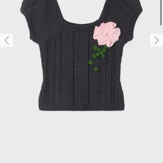 [BUNJANG] Sino Flower Puff Knit / 시눈 플라워 퍼프 니트