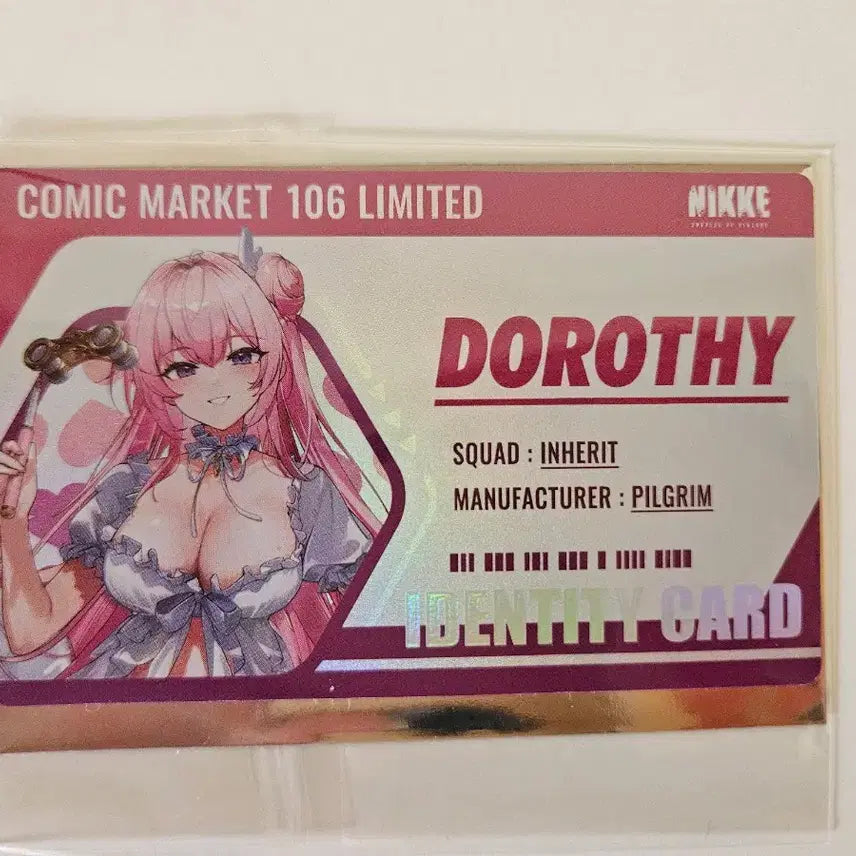 [BUNJANG] Nikke: Goddess of Victory Dorothy Comiket 106 Exclusive ID Card / 새상품)니케 코믹 마켓 도로시 c106 한정 아이덴티디 특전 카드