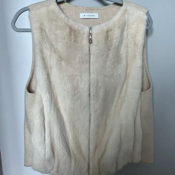 [BUNJANG] MICHAA Mink Fur Vest / 미샤MICHAA 밍크 퍼 베스트(55)