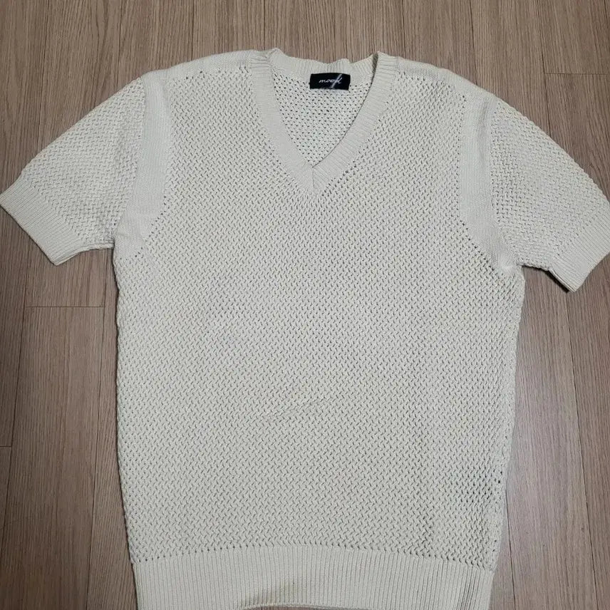 [BUNJANG] Mood Knit Short Sleeve T-Shirt / mood 니트 반팔
