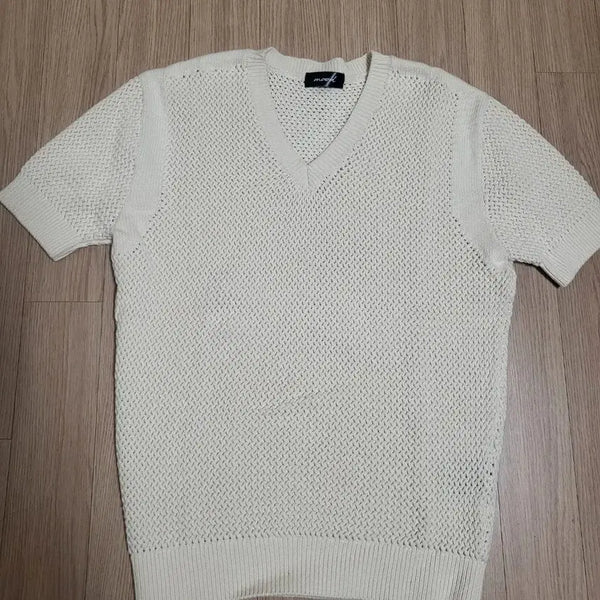 [BUNJANG] Mood Knit Short Sleeve T-Shirt / mood 니트 반팔