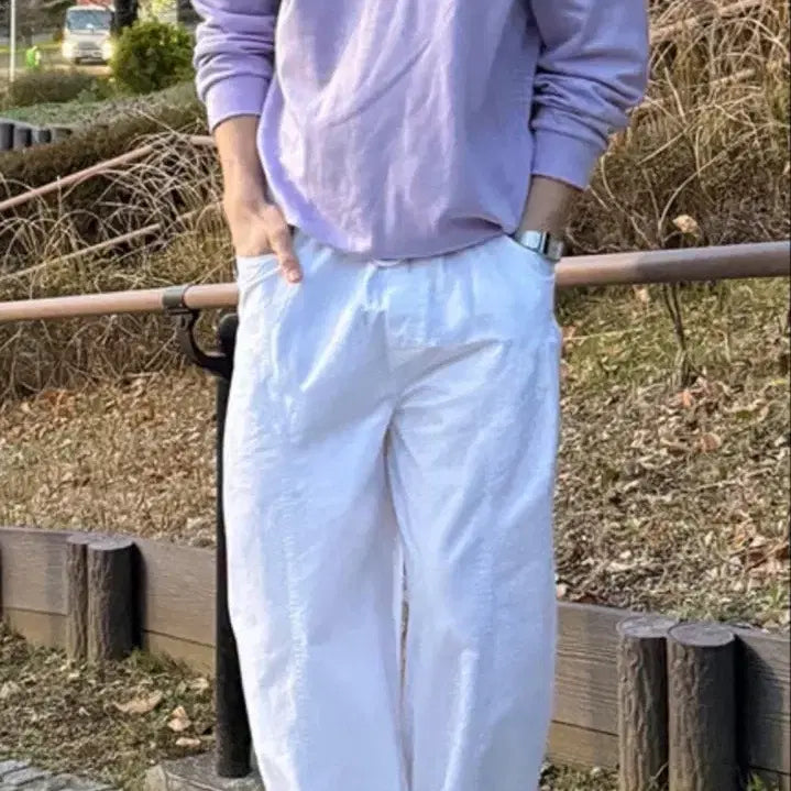 [BUNJANG] Curved Chino Pants Set (XL) / 커브드 치노 팬츠 XL(32-34)사이즈 화이트/블랙/차콜 일괄 판매.