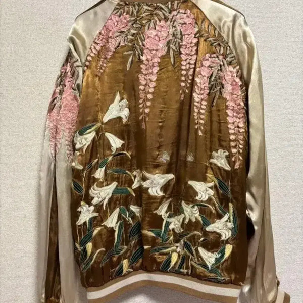 [BUNJANG] Wisteria Maple Reversible Sukajan Jacket / 백합 등나무 단풍 스카쟌 리버서블