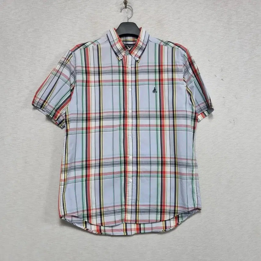 [BUNJANG] Beanpole Men's Check Short-Sleeve Shirt Size 105 / ㅡ 빈폴 체크 남방 남105ㅡ0111